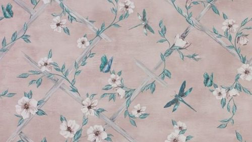 Rosanna Trellis Blush-Jade-White W7145-0